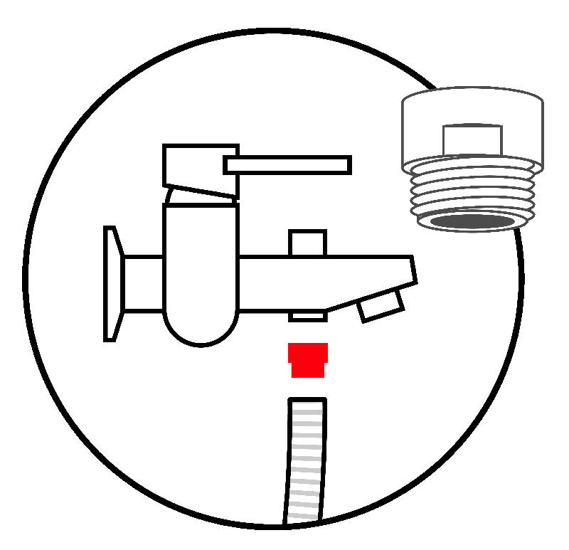 Neoperl PCR Duschverschraubung, max. 8 l/min. (Dusche)
