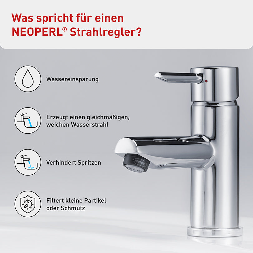 Neoperl Strahlregler-Innenteil für M16/M18 Gewinde, max. 4 l/min., Komfortstrahl (Waschtisch)