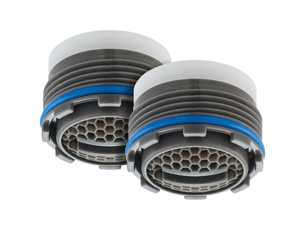 2er Set: Neoperl Caché Strahlregler mit M18,5×1 Gewinde, max. 6 l/min., Komfortstrahl (Küche)