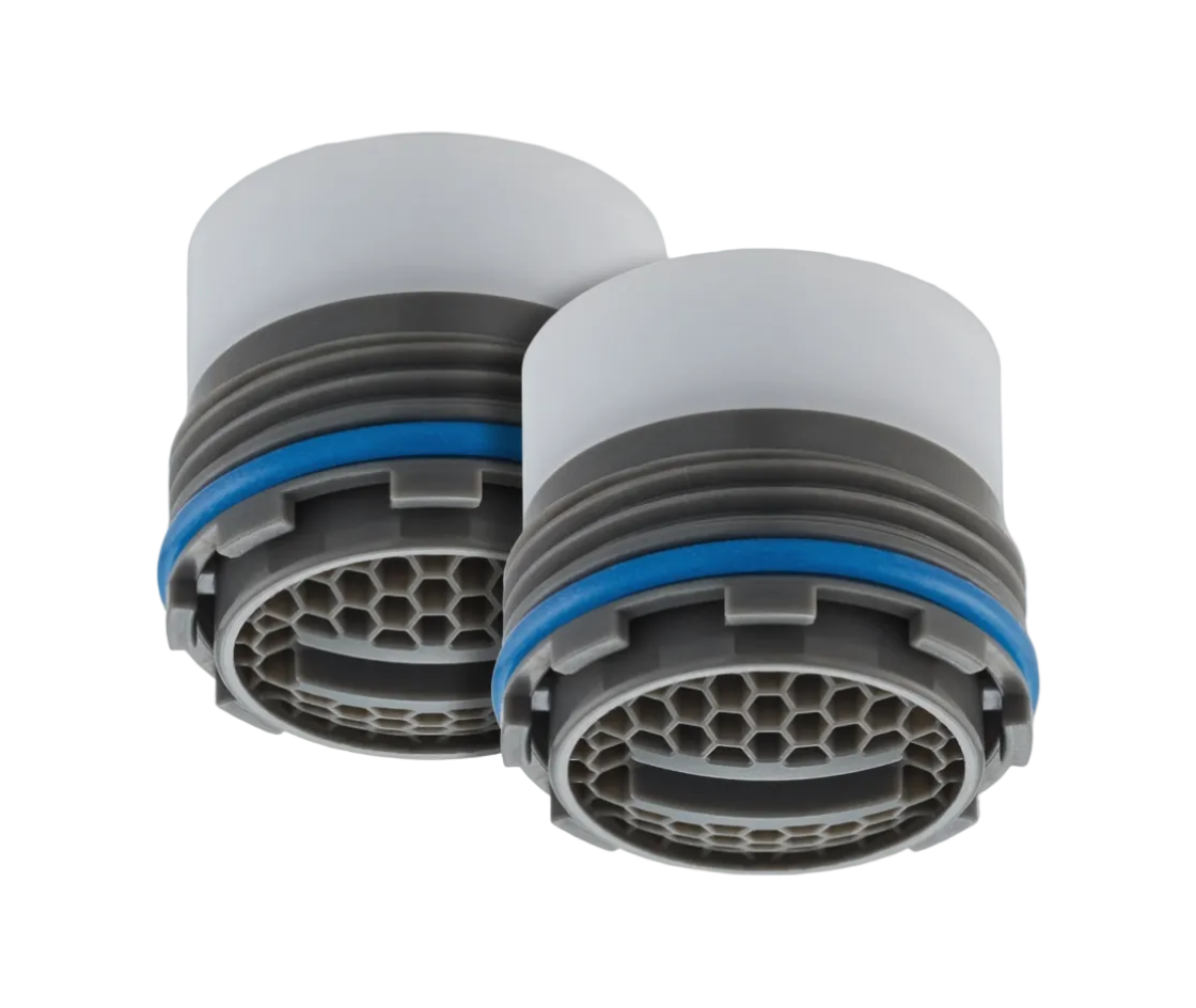 2er Set: Neoperl Caché Strahlregler mit M16,5×1 Gewinde, max. 4 l/min., Komfortstrahl (Waschtisch)