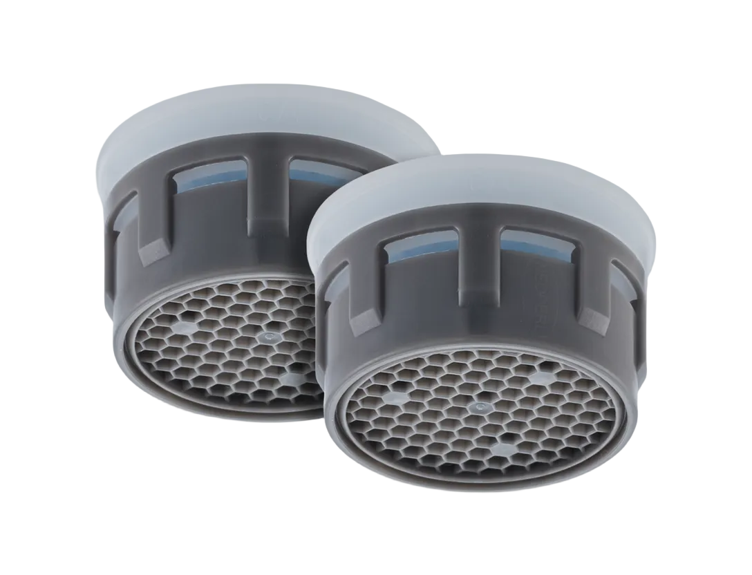 2er Set: Perlator Strahlregler-Innenteil für M22/M24 Gewinde, max. 4 l/min., Komfortstrahl (Waschtisch)